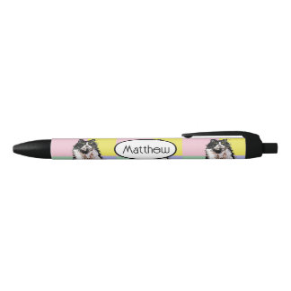 Tuxedo Cat Pastel Cute Cats Art Boys Name Black Ink Pen