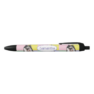 Tuxedo Cat Pastel Cute Cats Art Girls Name Black Ink Pen