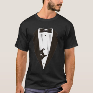 Tuxedo cat peeking out from tuxedo Costume Black & T-Shirt