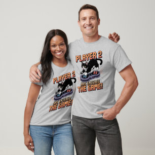 Tuxedo Cat Pixel Art Gamer Design T-Shirt