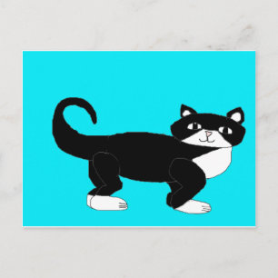 Tuxedo Cat. Postcard