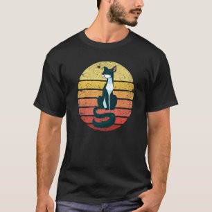 Tuxedo Cat Retro Sunset Vintage Cat Lady Tuxedo Ca T-Shirt
