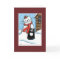 Tuxedo Cat, Robin & Snowman Christmas Card