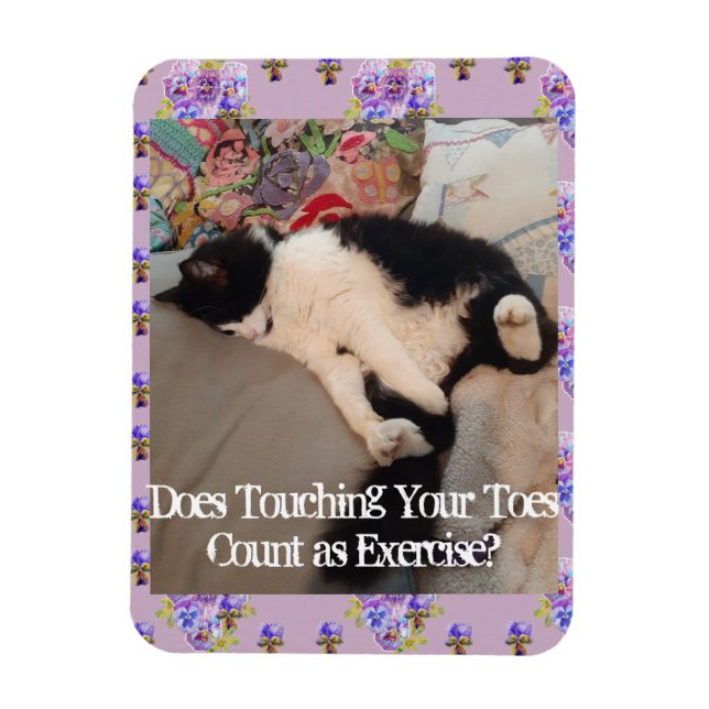 Tuxedo Cat Sleeping Funny Quote cats Magnet (Vertical)
