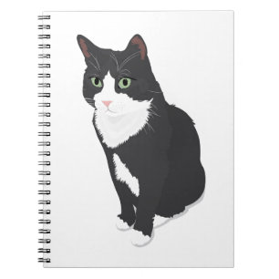 Tuxedo Cat Spiral Notebook