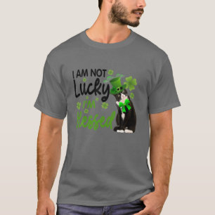 Tuxedo Cat St. Patrick's Shamrock Paddy's Day Pet T-Shirt