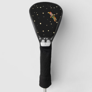 Tuxedo Cat Surprised by Dragonfly Golf Head Cover