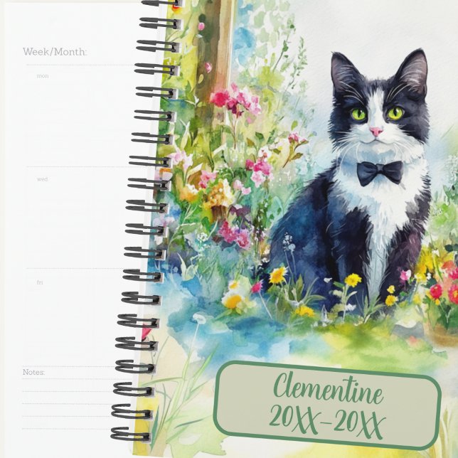 Tuxedo Cat Undated Appointment Book Diary Planner (Creator Uploaded)