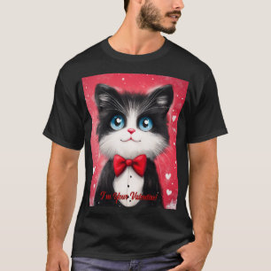 Tuxedo Cat Valentine T-Shirt