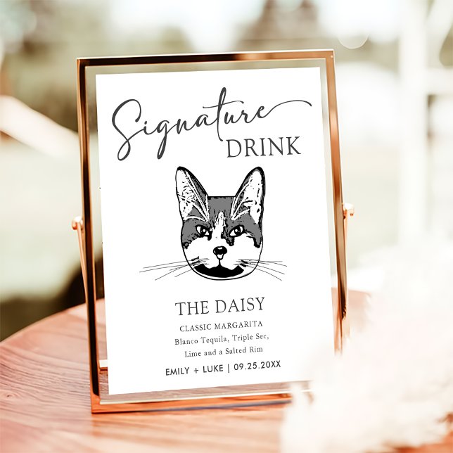 Tuxedo Cat Wedding Signature Drink Sign (Creator Uploaded)