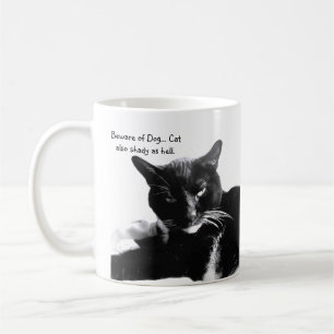 Tuxedo Cat with Shady Smile Coffee Mug