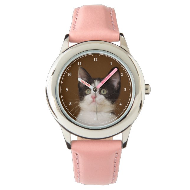 Tuxedo Cat With Staff Watch (Front)