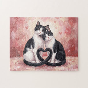 Tuxedo Cats Valentine's Day Puzzle