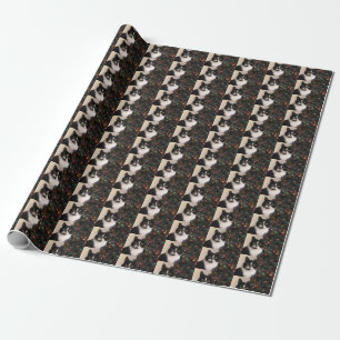 Tuxedo Christmas Cat Wrapping Paper