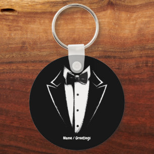 Tuxedo Classic Party Funny Concert Festival Design Key Ring