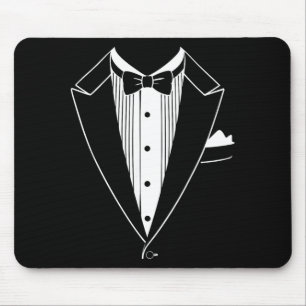 Tuxedo Costume Shirt Men Women Kids Tux Suit Bow Mouse Pad