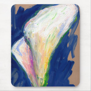 Tuxedo Cuff Lily Flowers Painting Art Mousepad