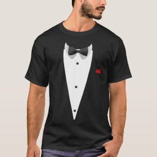 Tuxedo design with Bowtie For Weddings And T-Shirt