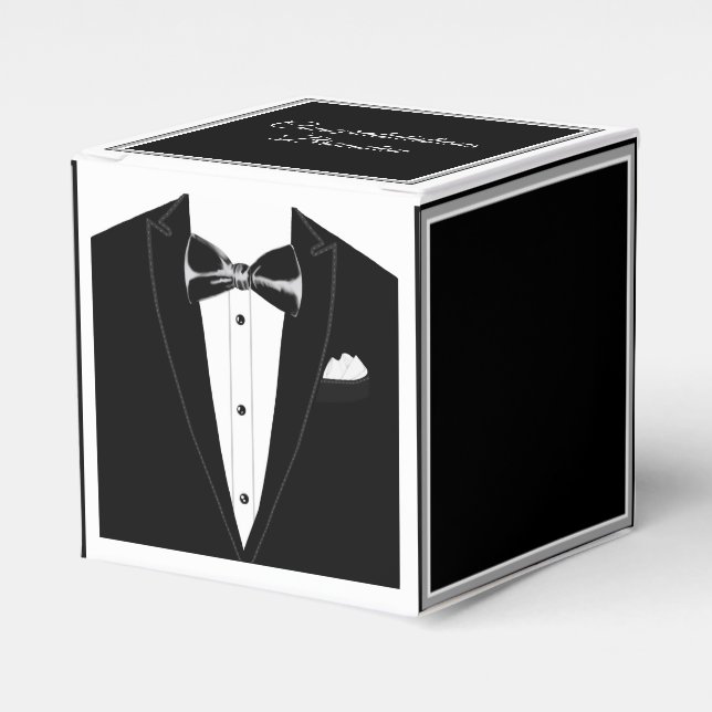 Tuxedo Favour Box (Front Side)
