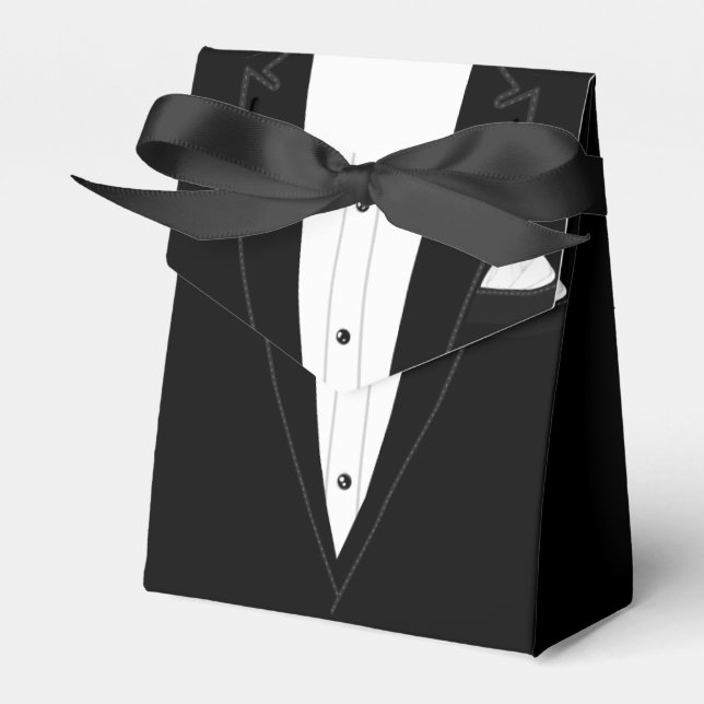 Tuxedo Favour Box (Front Side)