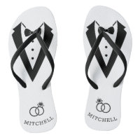 Tuxedo Flip Flops