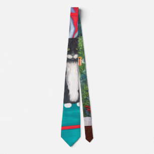 Tuxedo Fun House Fat Cat Tie