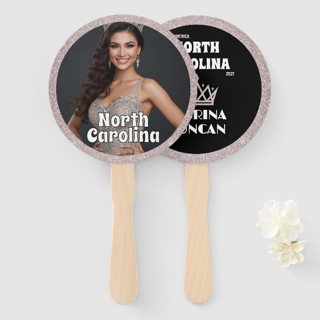 Tuxedo Glitz Pageant Fan Waver 10-Pack (Front and Back)