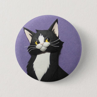 Tuxedo Kitten Button