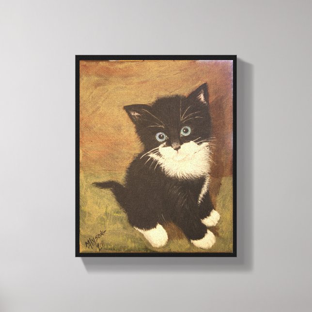 Tuxedo Kitten Canvas Print (Front)