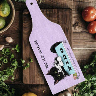 Tuxedo Kitten Dog's Bowl Cutting Board