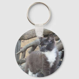 Tuxedo Kitten Key Ring