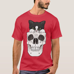 Tuxedo kitty skull T-Shirt