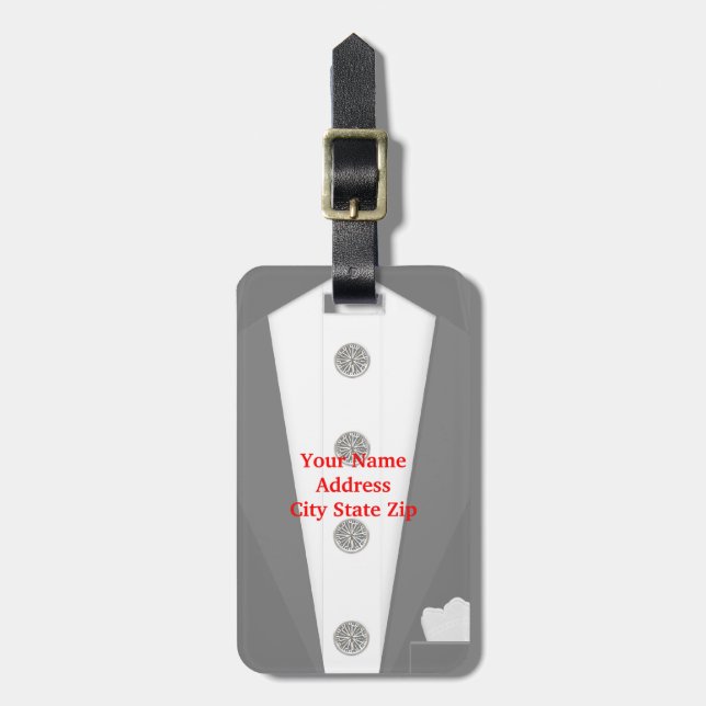 Tuxedo Luggage Tag (Front Vertical)