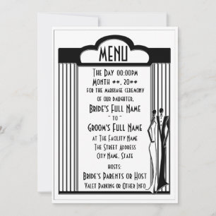 Tuxedo - Menu (Unlocked) Invitation