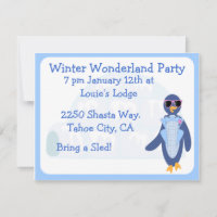 Tuxedo Penguin Winter Party