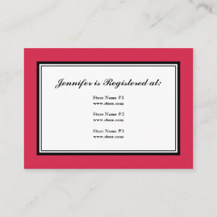 Tuxedo Registry Card in Classic Red