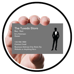 Tuxedo Rental Professional Services Business Card