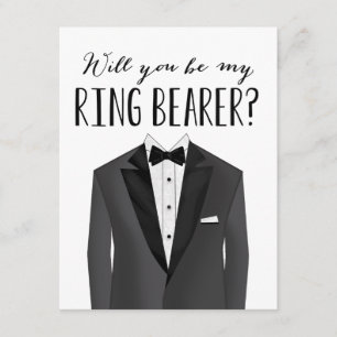 Tuxedo Ring Bearer Groomsman Invitation