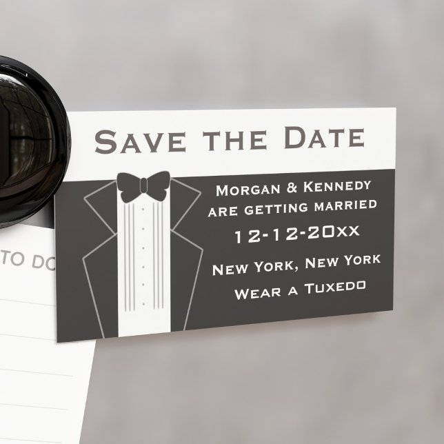 Tuxedo Save The Date Magnetic Cards (Creator Uploaded)