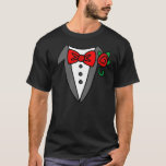 Tuxedo shirt<br><div class="desc">Funny tuxedo design is great for a bachelor party,  wedding rehearsal,  or other pre-wedding event,  for the groom,  groomsman,  ring bearer or father-of-the-groom.</div>