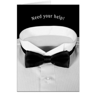 tuxedo shirt for wedding attendant request