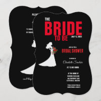 Tuxedo Suit & Bride Silhouette Bridal Shower
