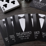 Tuxedo Wedding Bachelor Party Groomsmen Favour Playing Cards<br><div class="desc">If your Groom is having a poker night for his Bachelor Party, here's a fun wedding favour you can get for him and the lads. Choice of adding a date on the bottom of the wedding tuxedo or remove the text all together if you'd just like the tux. Check out...</div>