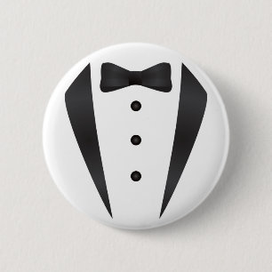 Tuxedo wedding gifts and props for groom 6 cm round badge
