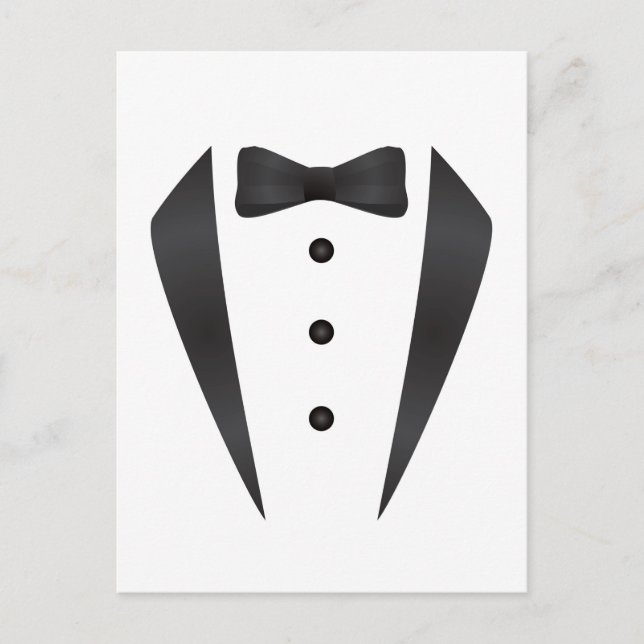 Tuxedo wedding gifts and props for groom postcard (Front)