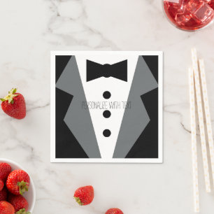 Tuxedo Wedding Napkin