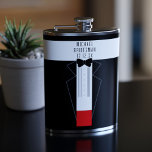 Tuxedo Wedding Personalised Groomsman Flask<br><div class="desc">Customise the text to make it personal or keep it as Groomsman as a memento of your special wedding day.</div>