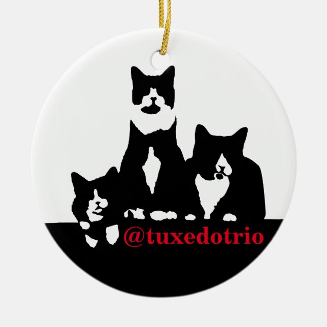 TuxedoTrio Ornament (Front)