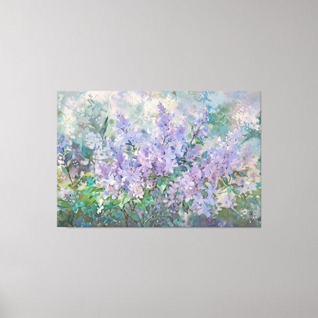 *~* TV2 Vintage Painting Lavender Lilac Art Canvas Print (Front)