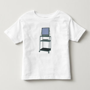 TV and VCR cart Classroom 80s 90s Funny School Toddler T-Shirt